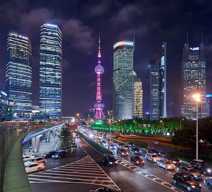 Shanghai cityscape at night